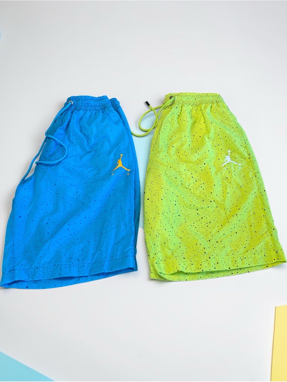Jordan Kids' Shorts in Bright Blue and Neon Yellow-Green